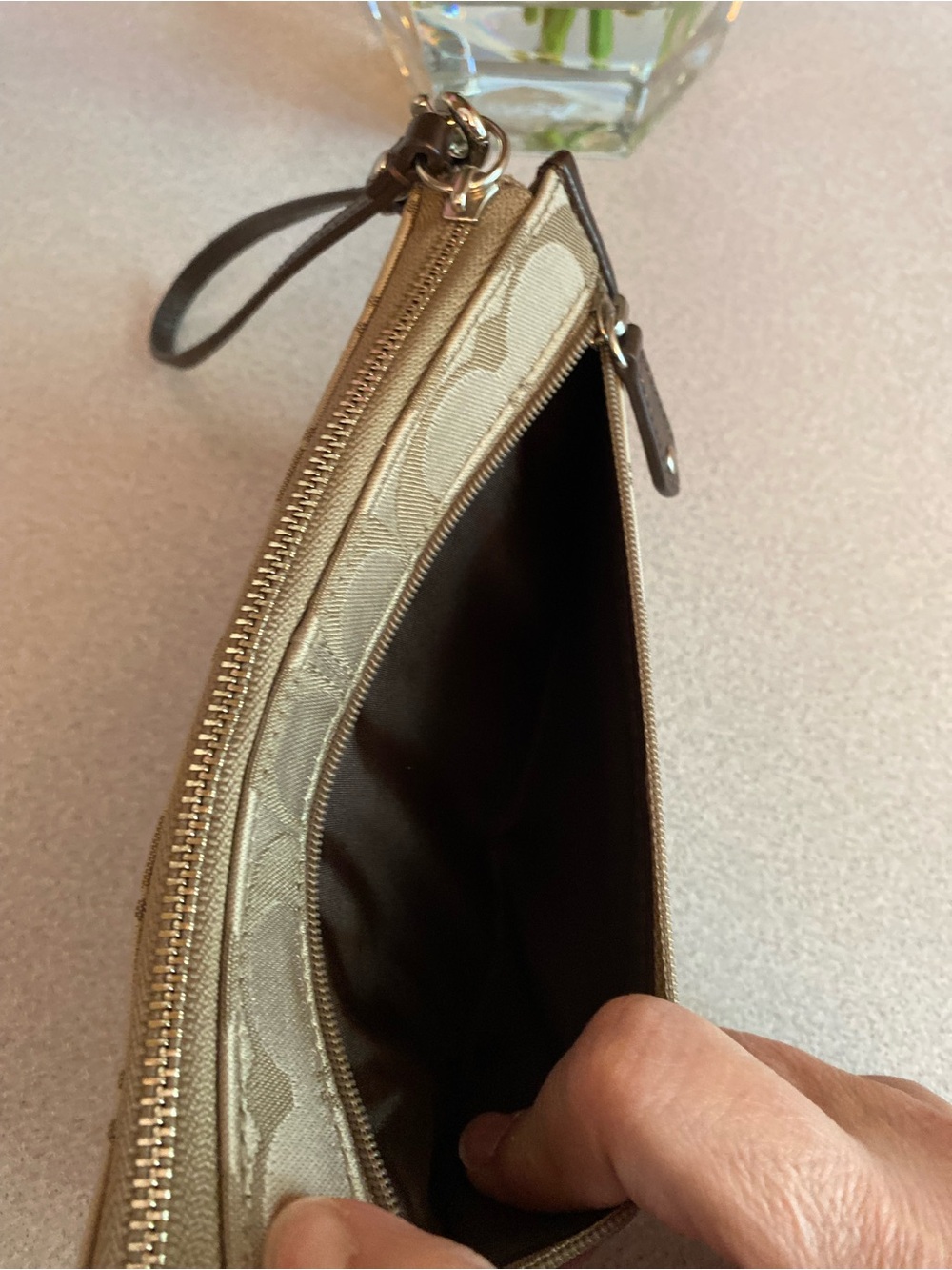 Coach Ashley Signature Zippy Wristlet - Picture 9 of 13